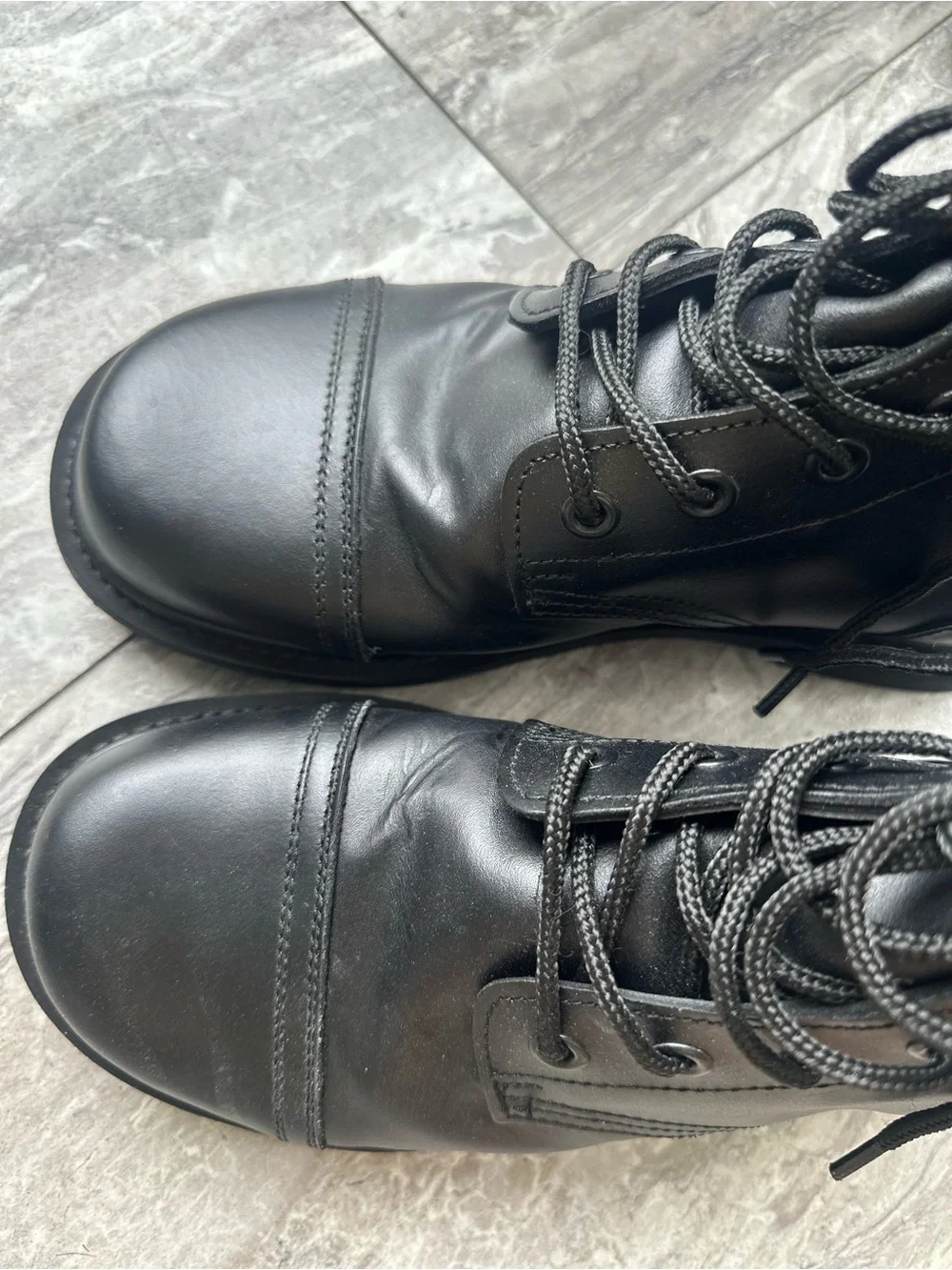Vintage Rothco Combat Boots 8.5 Black Leather Military Tactical Lace Up 5075